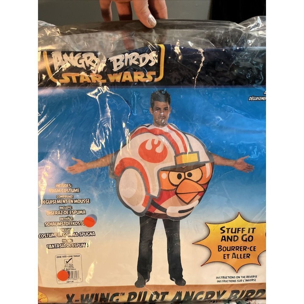 Star Wars Angry Birds X Wing Pilot Halloween Costume One Size Adult New in Pkg